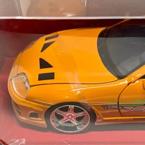Jada Fast & Furious Brian's Toyota Supra Orange 1:24 Die-cast Model Car NIP - Picture 3 of 16